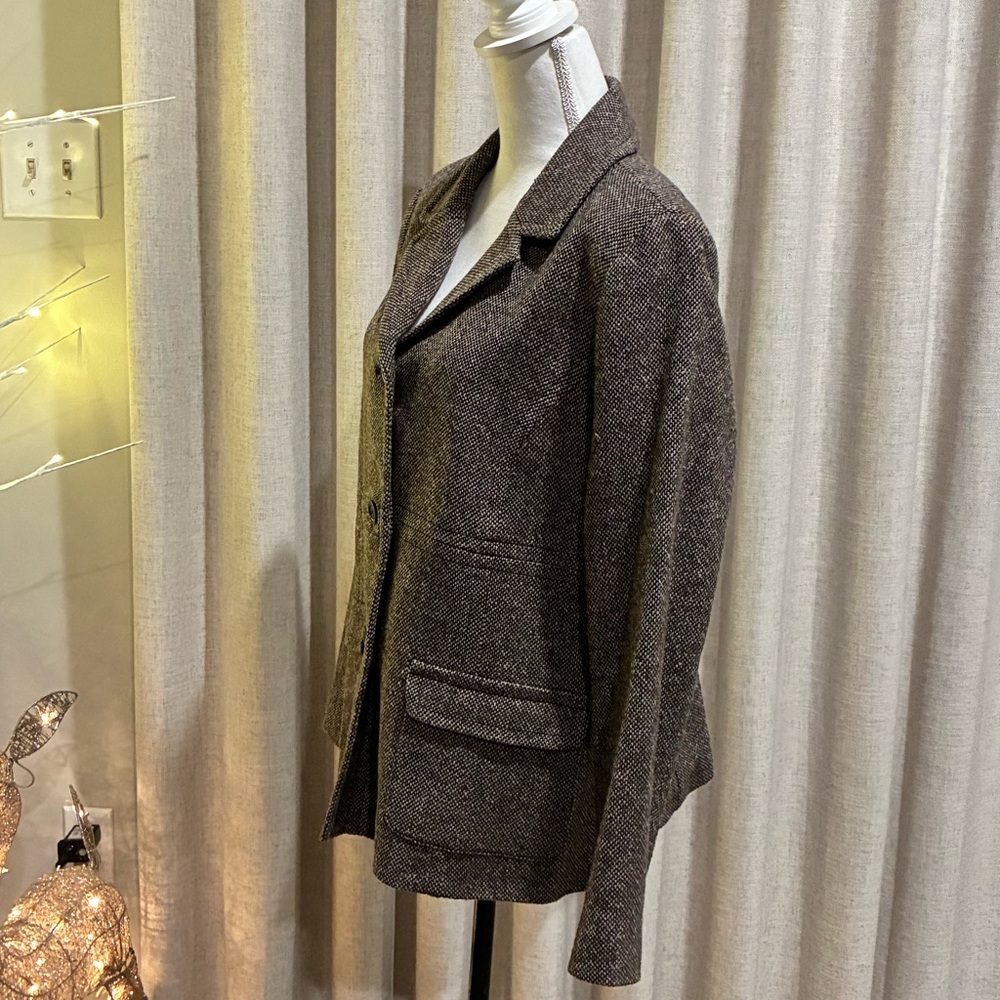 🧥 Heritage Pendleton Tweed Blazer Vintage Brown Tailored Jacket USA Fabric 18 - Picture 6 of 11